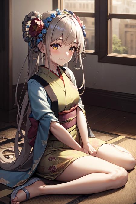 2496817-462087093-masterpiece, best quality, absurdres, perfect anatomy, 1girl, solo, Pope Joan, long hair, hair rings, indoors, kimono, hair flow.png